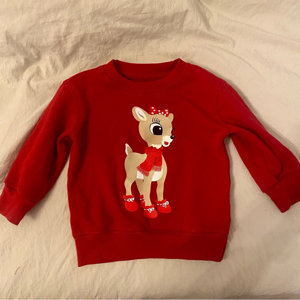 Rudolph Red Reindeer Christmas Sweater- 18 months - Picture 2 of 4